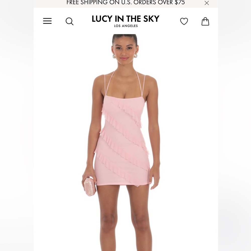 Lucy in the sky mesh ruffle dress